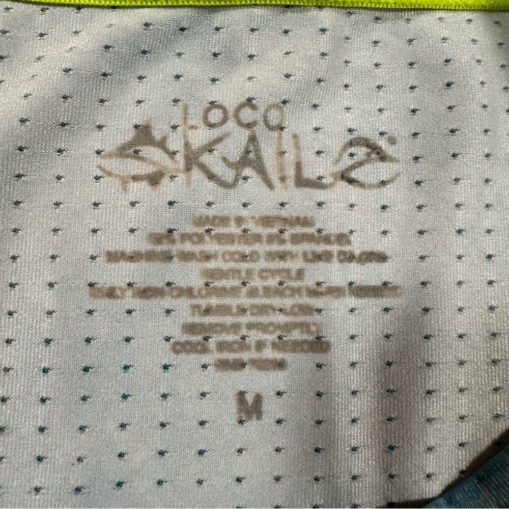 Loco Skailz Fishing Shirt Mens Medium Blue Performance Graphic Tee - Picture 3 of 4